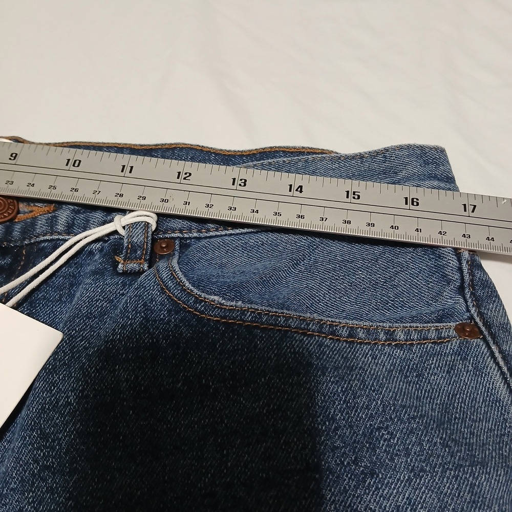 FRAME Le Jane Crop Jeans Medium Wash High Rise Wide Leg Denim Size 30 - Picture 9 of 13